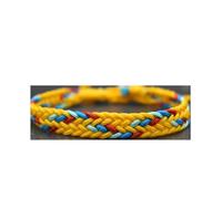 QXDZSW - Pulseras de la amistad de cuerda ondulada colorida étnica multicolor, texturizada, ajustable, para parejas, Nailon