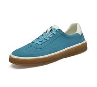 QXDZSW - Zapatos de piel de ante para monopatín, con cordones, informales, para caminar, para hombre, tenis masculinos y para caminar al aire libre, Blue, 40 2/3 EU