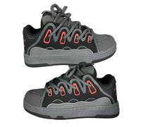 QXDZSW - Zapatos unisex para monopatín, diseño de dibujos animados, color mixto, planos, informales, cómodos, con plataforma, para mujer, negro/gris, 39 2/3 EU