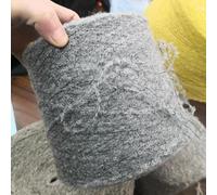 qxdzzj Hilo de Lana de Seda y Mohair de 500 g para Tejer, Hilo de Angora Fino para Crochet, Suave, para Hacer suéteres, Bufandas y Chal, línea abullonada
