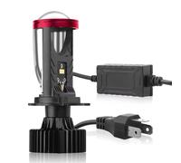 QXEJEBAF Faro Principal Motocicleta Para Buell M2 Para Cyclone 1997 1998 1999 2000 2001 2002 Faro Delantero Motor 30000LM Lámpara H4 Mini Lente Bombilla Lente Proyector LED Faro LED Motocicleta