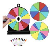 QXLXS 3PCS Rueda Giratoria de Premios, Rueda de la Fortuna para Girar, Ruleta de Colores de la Suerte, con un bolígrafo Borrable, Juego la Ruleta de la Fortuna para Fiesta Carnaval Juguet