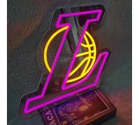 QXMH Gamer Neón Cartel, LED Gaming Neón Carteles USB/Interruptor, Decoración Gráfica Neóns Señal lámpara de decoración para juegos para Gamer Streamer (L Baloncesto)