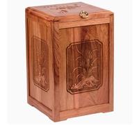 Qxmiguel Papelera Bathroom Trash Can with Lid Rosewood Rustic Retro Garbage Bin Waste Basket for Kitchen Office Bedroom Decoration Cubo Basura