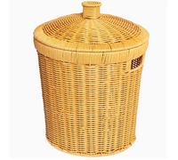 Qxmiguel Papelera Small Trash Can with Lid Bathroom Garbage Can Waste Basket for Bathroom Kitchen Bedroom Craft Room Office College Cubo Basura(20 * 28cm)