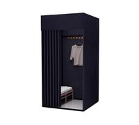 Qxmiguel Pobador Ropa Probador de Ropa Desmontable, probador portátil, protección de la privacidad, Centro Comercial, probador Temporal Compatible with Tienda Probadors(Noir,100 * 80cm)