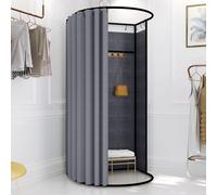Qxmiguel Pobador Ropa Probador móvil, vestidor portátil Desmontable, protección de la privacidad, Compatible with casa, Oficina, Centro Comercial Probadors(Dark Gray,85 * 80cm)