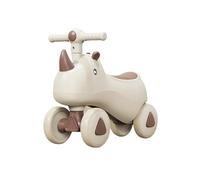 Qxmiguel Scooter niño Bicicleta de Equilibrio de Unicornio for niños y niñas, Juguetes for Montar con música y Luces, Regalo for su Primer cumpleaños. Wiggle Car(Bruin,with Music Light)