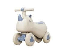 Qxmiguel Scooter niño Bicicleta de Equilibrio de Unicornio for niños y niñas, Juguetes for Montar con música y Luces, Regalo for su Primer cumpleaños. Wiggle Car(BLU,No Music Light)