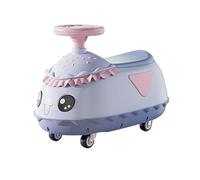 Qxmiguel Scooter niño Coche de Juguete for niños con Forma de Hamburguesa, diseño antivuelco, Luces y música. Wiggle Car(Lila)