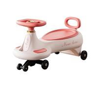 Qxmiguel Scooter niño Coche Infantil for Montar, con Luces y música, antivuelco, for niños y niñas de 1 a 8 años, Juguete for Interior y Exterior. Wiggle Car(Rose,No Lights and Music)