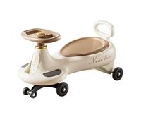 Qxmiguel Scooter niño Coche Infantil for Montar, con Luces y música, antivuelco, for niños y niñas de 1 a 8 años, Juguete for Interior y Exterior. Wiggle Car(Bruin,No Lights and Music)