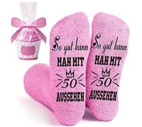 QXRXN Ideas De Regalos De Cumpleaños Para Mujeres, Calcetines Cariñosos Antideslizantes 39-42, Hombre Puede Ser Tan Bonito Con 18 30 40 50, Divertidos Para Niñas, Rosa
