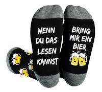 QXRXN Regalos para hombres de cumpleaños, pequeño regalo de cumpleaños regalos de Navidad para hombres, papá, abuelo, padre, amigo, hermano, calcetines divertidos, cerveza, 43-46