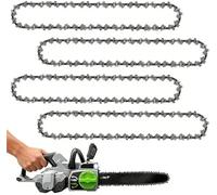 Qxryzp 4 piezas, para mini cadena de motosierra 8 pulgadas, 45 eslabones transmisión, cadenas repuesto calibre 1/4 Lp .043, portátiles, juego Reemplazo de cadena de motosierra