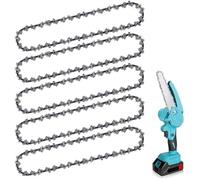 Qxryzp 5 piezas de 6 pulgadas, para mini cadena motosierra 1/4 Lp 37 eslabones transmisión, cadenas repuesto para motosierras mano inalámbricas, Reemplazo de cadena de motosierra