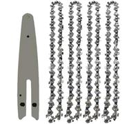 Qxryzp 6 Cadena de Sierra, para Mini Motosierra Cadenas de Acero Motosierras eléctricas 37 Nudos 18 Cuchillos Accesorio de Repuesto 1211 Reemplazo de cadena de motosierra(BLACK 6 inch Set4)