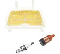 Qxryzp Create, para Idea Juego de 3 bujías filtro aire 11391201602, para accesorios piezas combustible aceite motosierra para Stihl Ms171 Ms181 Pieza del filtro de aire del motor