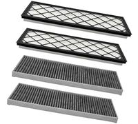 Qxryzp Filtro de cabina carbón activado 4 piezas Air Hepa, para Tesla Model Y Juniper 2025 2024 Reemplazo del filtro de aire de cabina