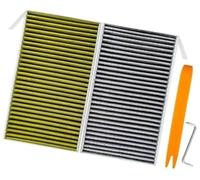 Qxryzp Filtro de cabina carbón activado para coche con aire acondicionado, para Tesla, modelo 3 Reemplazo del filtro de aire de cabina(BLACK For 05 15)