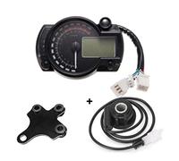 Qxryzp para KOSO, LCD Digital Motocicleta RX2N Odómetro Velocímetro Medidor Instrumento Ajustable MÁXIMO 299KM/H 7 colores Tablero Odómetro de motocicleta(Sensor 2)