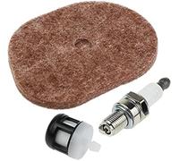 Qxryzp Para Ototec Juego de 3 uds Kit bujías combustible filtro aire 4144 124 2800/0000 350 3513 CMR6H, para Stihl Fs40 Fs50 Fs56 Fs70 Km56 Pieza del filtro de aire del motor