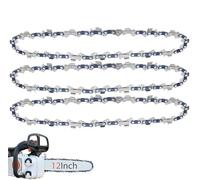 Qxryzp Reemplazo de cadena motosierra 8 pulgadas, 3 cadenas, para Mini con 45 eslabones transmisión, paso 1/4 Lp, calibre 043, Reemplazo de cadena de motosierra(BLACK 12 45DL 3 8 LP 043 3pcs)