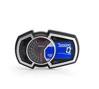 Qxryzp Velocímetro odómetro universal for motocicleta, 1, 2 o 4 cilindros, LCD, for carreras de calle, medidor velocidad y combustible, 13 000 RPM Odómetro de motocicleta(1)