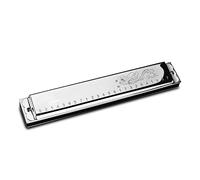 QXSJEDYCH armónica Armónica acentuada de 24 agujeros for adultos principiantes aprende a tocar instrumentos musicales en clave C Harmonica (Color : Silver)