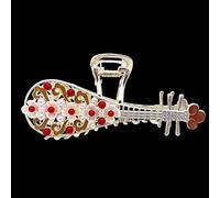 QXSJEDYCH Pinzas para el pelo con diseño de flores, pinzas de metal para el pelo, pinzas grandes antideslizantes doradas, accesorios para el cabello de flores, clip de captura de pelo de moda para