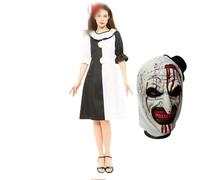 QXWD - Disfraz de cosplay para mujer o hombre, disfraz de payasos asesinos para Halloween