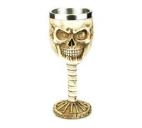 QXWD Drinkware - Taza de vino de esqueleto punk de acero inoxidable con diseño de dragón retro