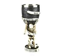 QXWD Drinkware - Taza de vino de esqueleto punk de acero inoxidable con diseño de dragón retro