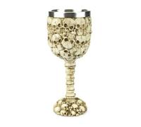 QXWD Drinkware - Taza de vino de esqueleto punk de acero inoxidable con diseño de dragón retro