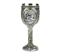 QXWD Drinkware - Taza de vino de esqueleto punk de acero inoxidable con diseño de dragón retro