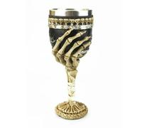QXWD Drinkware - Taza de vino de esqueleto punk de acero inoxidable con diseño de dragón retro