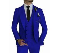 QXWD Traje de Tres Piezas a Medida Hombre, Chaqueta Formal de diseñador con Solapa de Pico para celebridades, Ropa para Hombres.