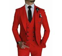 QXWD Traje de Tres Piezas a Medida Hombre, Chaqueta Formal de diseñador con Solapa de Pico para celebridades, Ropa para Hombres.