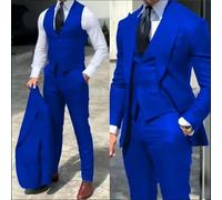 QXWD Trajes de Esmoquin de Boda, Corte Entallado, para Novios, 3 Piezas, para Hombre, Formal, de Negocios (Chaqueta, Chaleco y Pantalones)