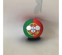 QXXKJDF Pelota Polaca De 9,9 X 19,9 Cm, Pelota De Campo, De Albania, Egipto, Andorra, UE, Juguete De Peluche, Pelotas De Campo(Portugal,7.8in)