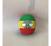 QXXKJDF Peluche de 7,9 y 3,9 Pulgadas for Festivales de Country Ball en Emiratos Árabes Unidos, Argentina, Bélgica y Reino Unido.(Ethiopia,7.8in)