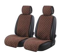 QXYOGO Funda Asiento Coche Delantero Universales Moda Asiento de Coche del Cojines Fundas Microfibra Auto Protector Antideslizante for el Frente 2 Asientos Brown(Coffee)