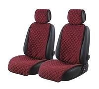 QXYOGO Funda Asiento Coche Delantero Universales Moda Asiento de Coche del Cojines Fundas Microfibra Auto Protector Antideslizante for el Frente 2 Asientos Brown(Red)