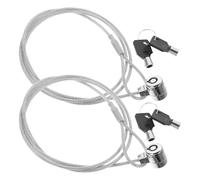 QXYSLHKC 2 Juegos de Cables de Bloqueo for Ordenador portátil, Llaves de 1,2 M, Dispositivos Digitales, Cable de Bloqueo de Hardware portátil, Accesorio for Ordenador portátil con Llave de Seguridad