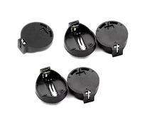 QYAJS 5 Unidades BS-2-1 3V CR2032 CR2025 CR2016 Coin Cell Titular de la batería Socket Holder Case Negro