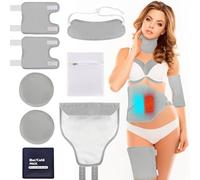 QYCHHJ Kit de envoltura de aceite de ricino reutilizable con calefacción para desintoxicación del hígado, sueño cómodo, correa elástica ajustable para inflamación, franela de algodón, lavable a