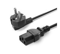 QYD Cable de alimentación 1.8M Cable de alimentación para PC de 3 Pines Cable IEC 320 C13 10A IEC Cable para PC, Monitor, TV, Impresora, Pantalla de computadora, proyector, Consola de Juegos