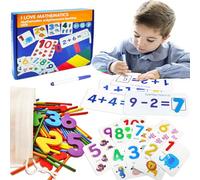 QYDKWK Juguetes Montessori 3 4 5 6 Años, Juegos Educativo de Madera con Bloques Numéricos y Palos, Juego Aprendizaje Preescolar Matemáticas Regalo para Niños y Niñas de 3 a 8 Años