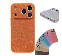QYDZR Estuche galvanizado con Brillo de Alta Gama, Nuevo diseño Brillante de Moda 2026, Marco de Silicona Antideslizante, sensación cómoda for iPhone 17/16/15/14(Orange,FOR 16 Pro)