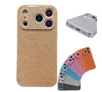 QYDZR Estuche galvanizado con Brillo de Alta Gama, Nuevo diseño Brillante de Moda 2026, Marco de Silicona Antideslizante, sensación cómoda for iPhone 17/16/15/14(Gold,FOR 17 Pro MAX)